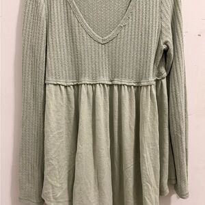 Altar'd State Light Green Textured Tunic